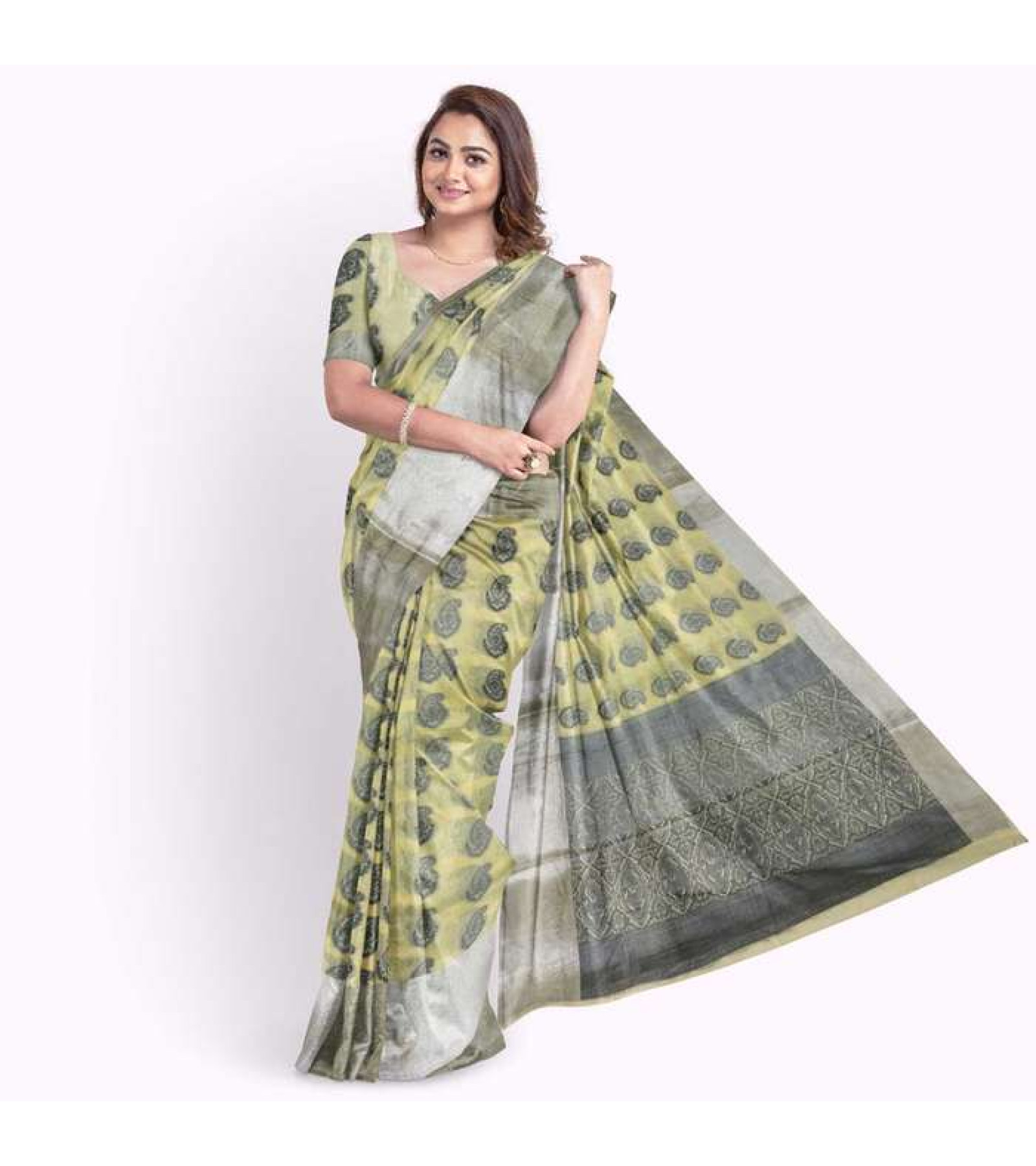 Exclusive  Linen Cotton Weaving Emp Fancy Sarees 